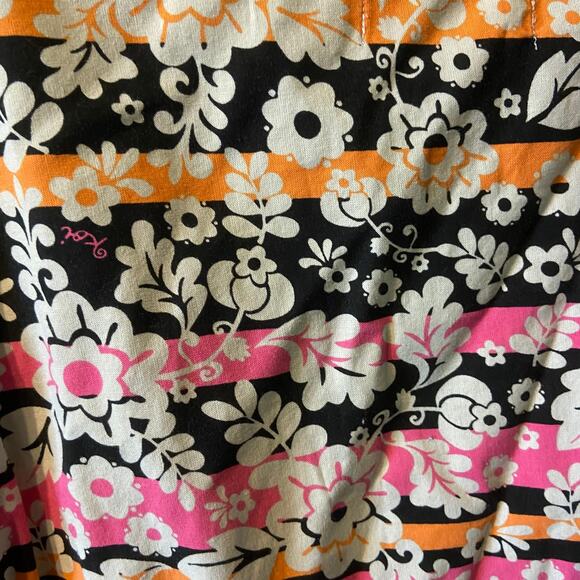 Koi by Kathy Peterson Scrubs Top S Mod Print Pockets Cinch Sides Uniform Nurse - Picture 10 of 11
